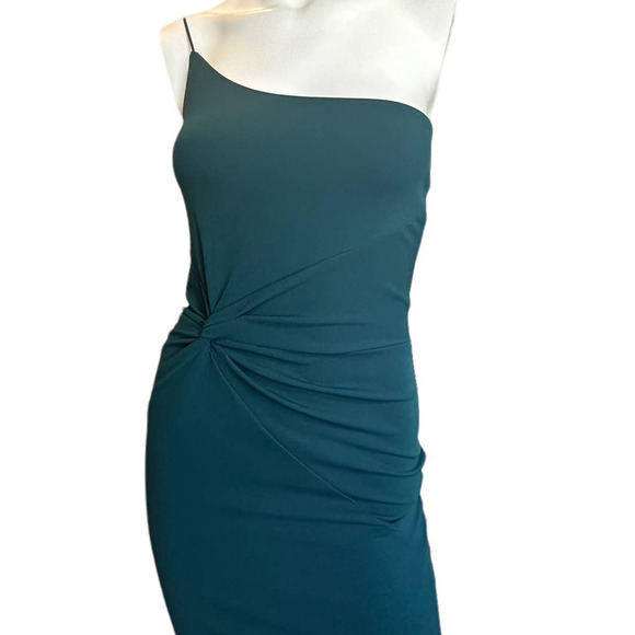 Nookie Teal Green Lust One Shoulder Fitted Bodycon Maxi Dress sz S/XS - Picture 11 of 16